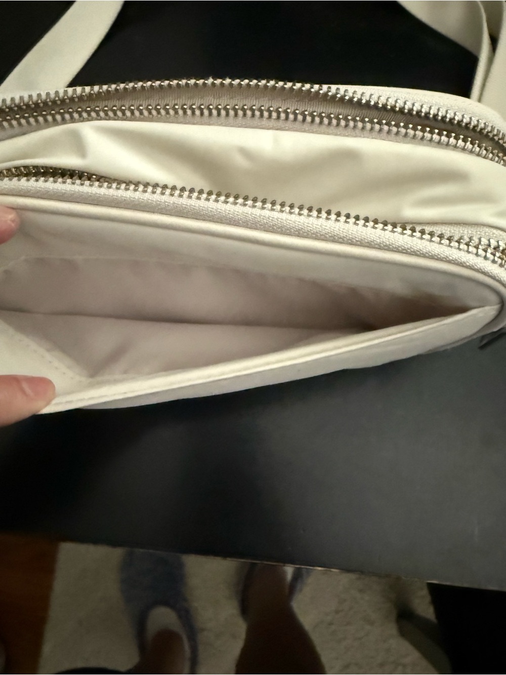 lululemon athletica Small Cream Crossbody Bag with Silver Hardware - Picture 6 of 7
